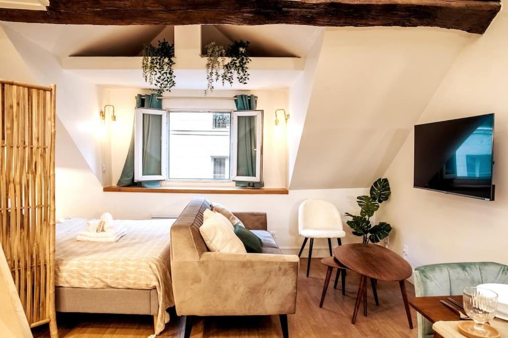 Spacious Studio In Paris Hyper Center - Smart Tv & Wifi - 4P Luaran gambar