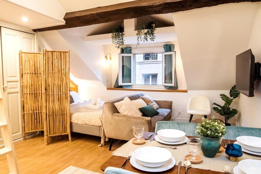 Spacious Studio In Paris Hyper Center - Smart Tv & Wifi - 4P Luaran gambar